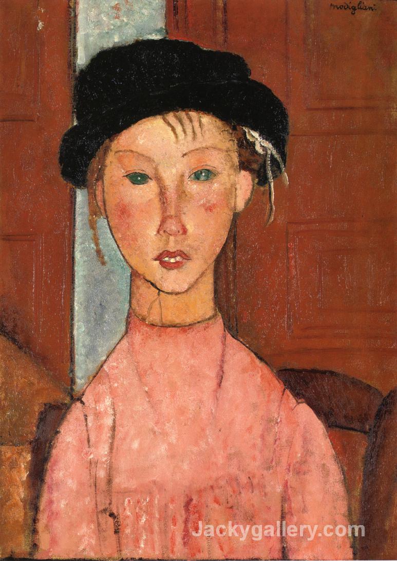 Young Girl in Beret by Amedeo Modigliani paintings reproduction